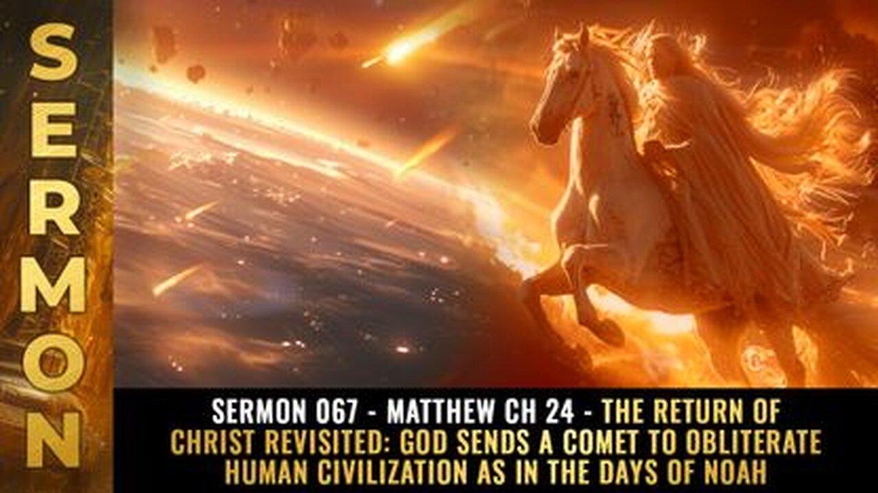 Sermon #067 - Matthew Ch 24 - God sends a COMET to obliterate Mankind as in the days of Noah