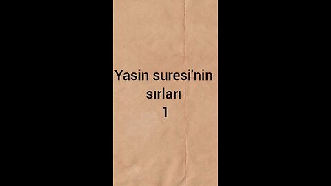 Yasin suresi'nin sırları