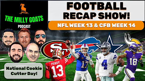 49ers + Bills InterPod Battle, Lamar Lost the MVP Game, NFL Week 13, & CFP Is Perfect