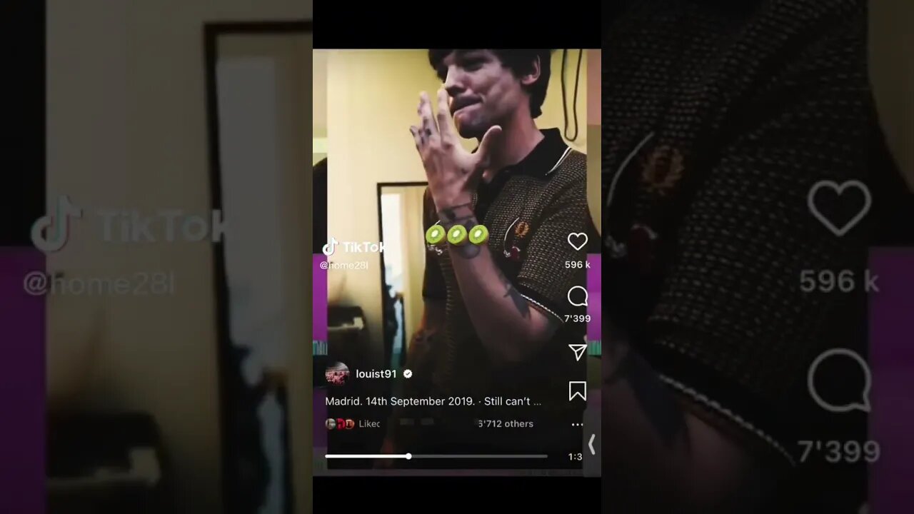 Tb to when Lou put kiwi in his reel while talking about 28 🥹🤧#harrystyles #louistomlinson #larry