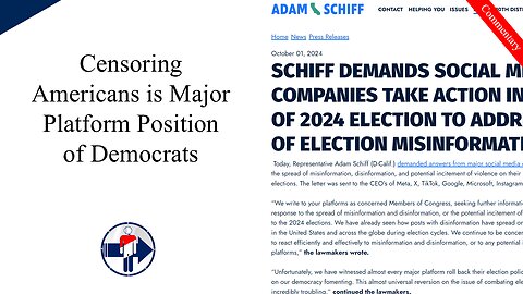 Push by Adam Schiff to Censor Americans