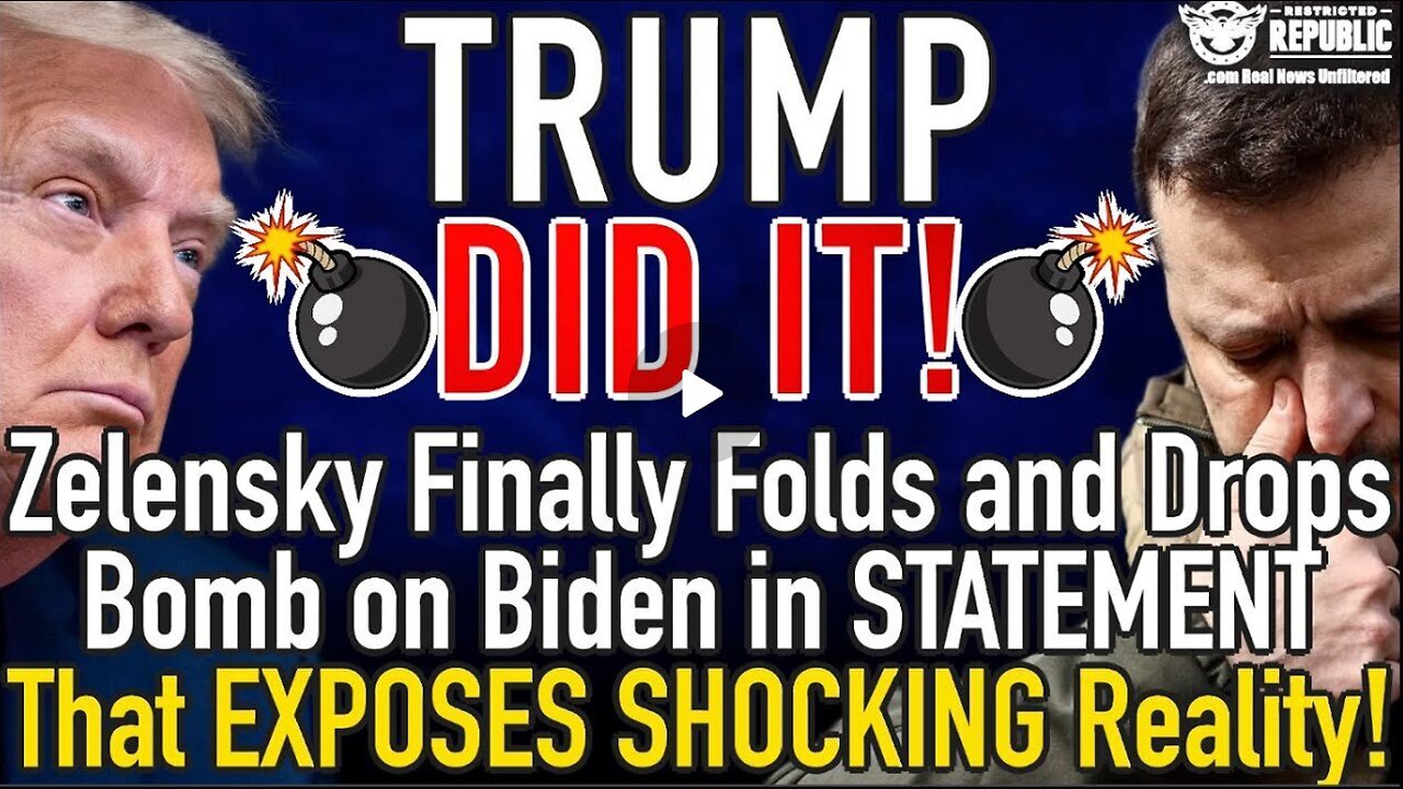 Trump Did It! Zelensky Finally Folds & Drops Bomb On Biden In Statement That Exposes Shocking Claim!