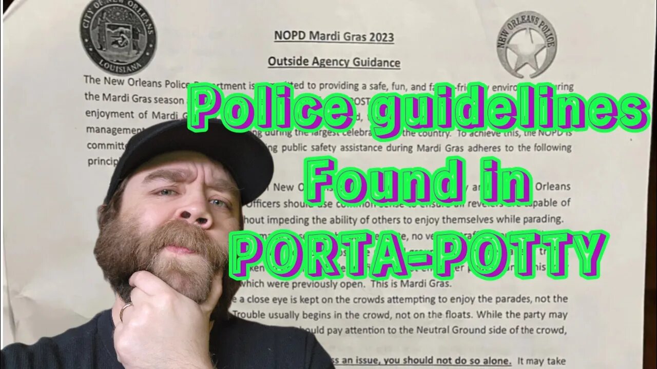 NOPD Guidelines For Outside Agencies Found In Porta-Potty