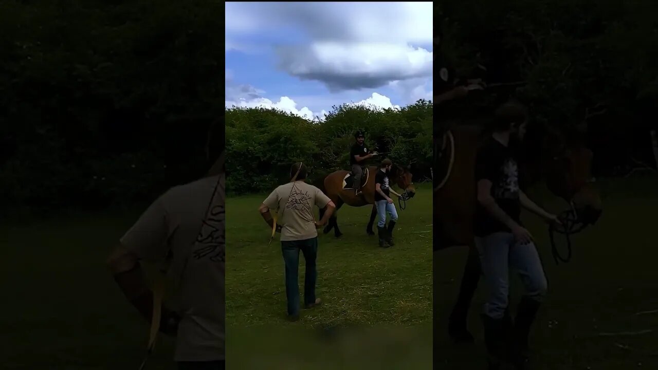 55LB Korean Bow ON A HORSE