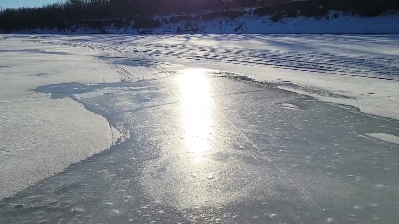 Hike on Frozen River