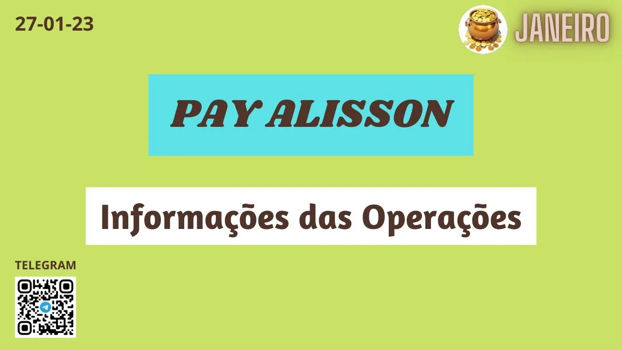 PAYMASTER ALISSON Informações das Operações