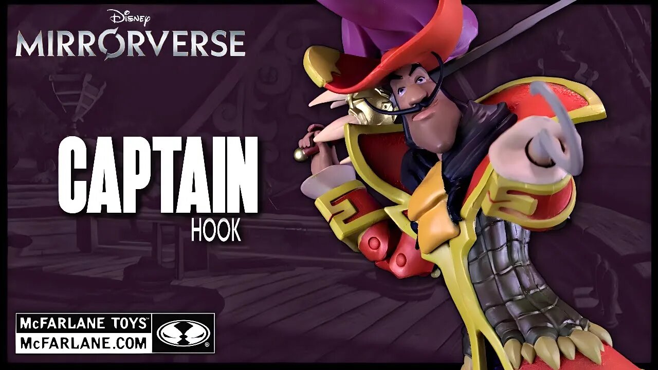 McFarlane Toys Disney Mirrorverse Wave 3 Captain Hook Figure @TheReviewSpot