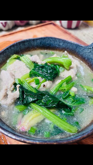 Pork Spinach Soup#chinesefood #souprecipe #healthyfood #healthysoups #菠菜 #肉