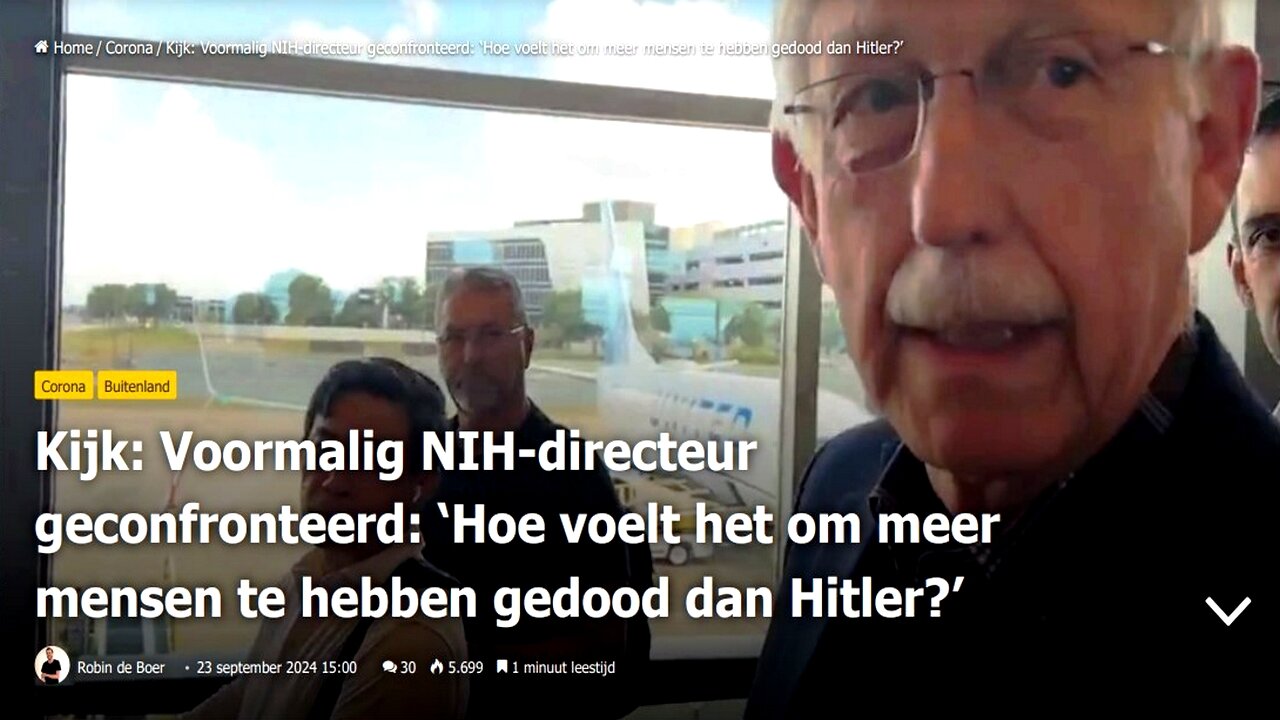 Voormalig NIH-directeur geconfronteerd 'Hoe voelt het om meer mensen te hebben gedood dan Hitler'.