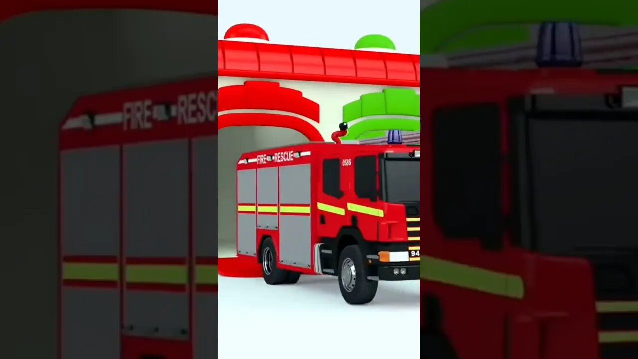 #shorts red fire truck kids learning video colour learning