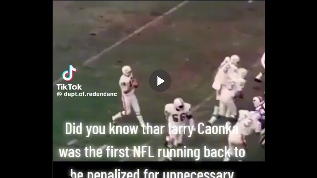 Flashback: Larry Csonka is the first running back in history to receive a penalty...