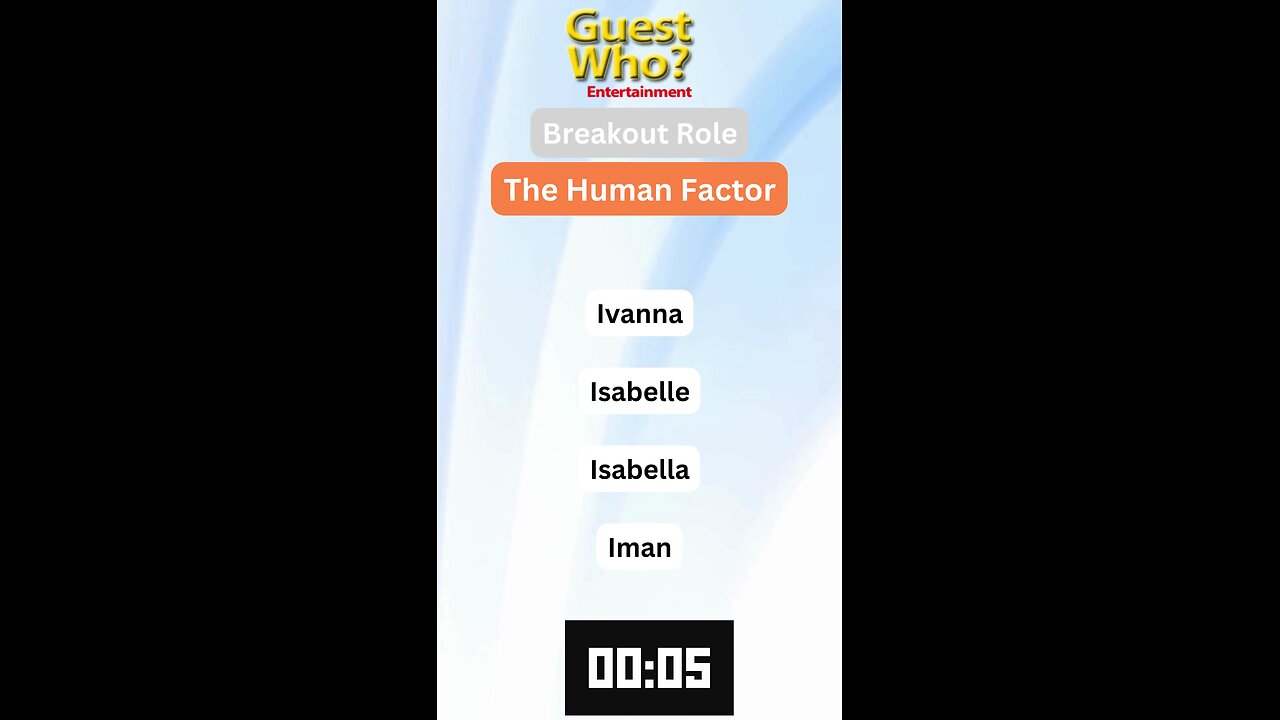 Guest This Actress #136 Like A Quick Quiz? | The Human Factor