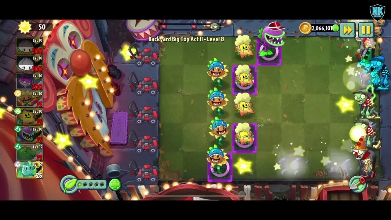 PvZ 2 - Backyard Big Top Act II - Level 8