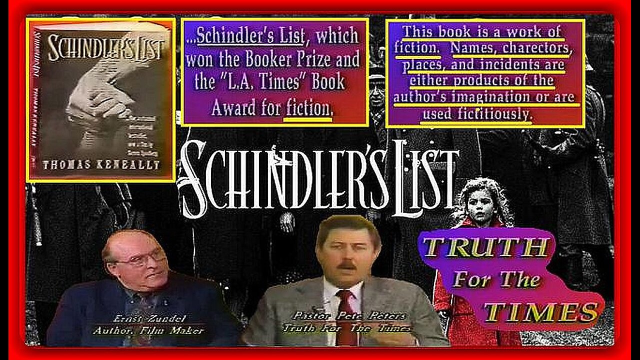 "SCHINDLER'S LIST"... WHEN 'FICTION' BECOMES 'REALITY' | PASTOR PETER JOHN PETERS W/ ERNST ZÜNDEL