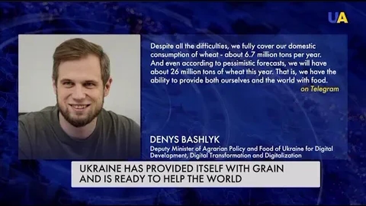 Ukraine has provided itself with grain and is ready to help the rest of the world