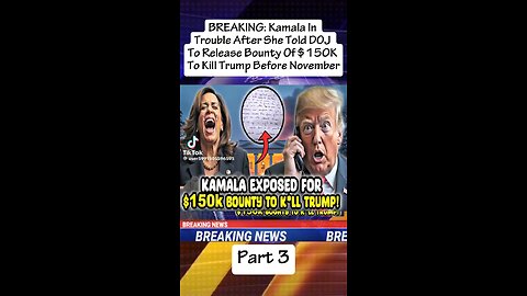 Kamala Harris 150,000$ Bounty on Trump 2024