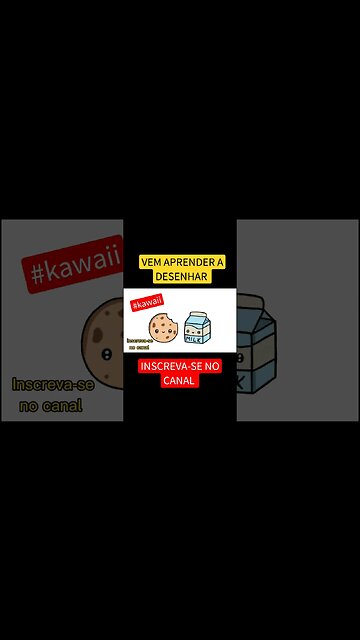 COMO DESENHAR COOKIE E LEITE KAWAII FÁCIL #desenho #desenhofacil #shorts #short #desenhokawaii