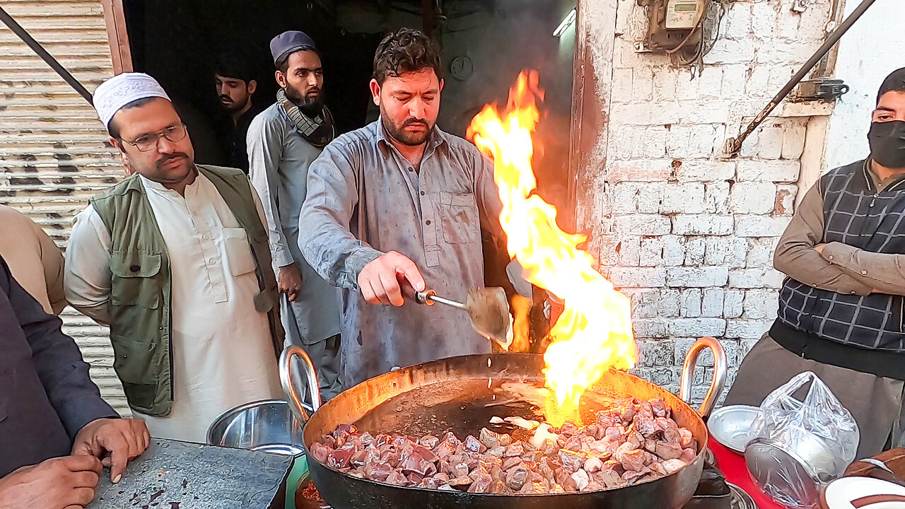 Best Giant Size Mutton Liver Fried | Pakistan Street Food