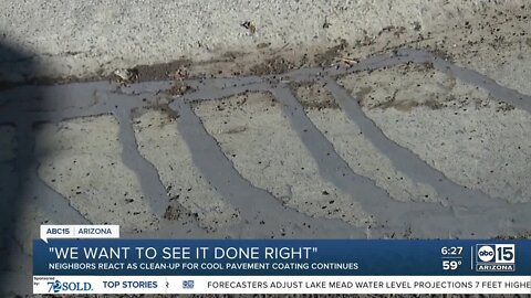 Clean-up continues after storm creates pavement nightmare for Phoenix neighborhood