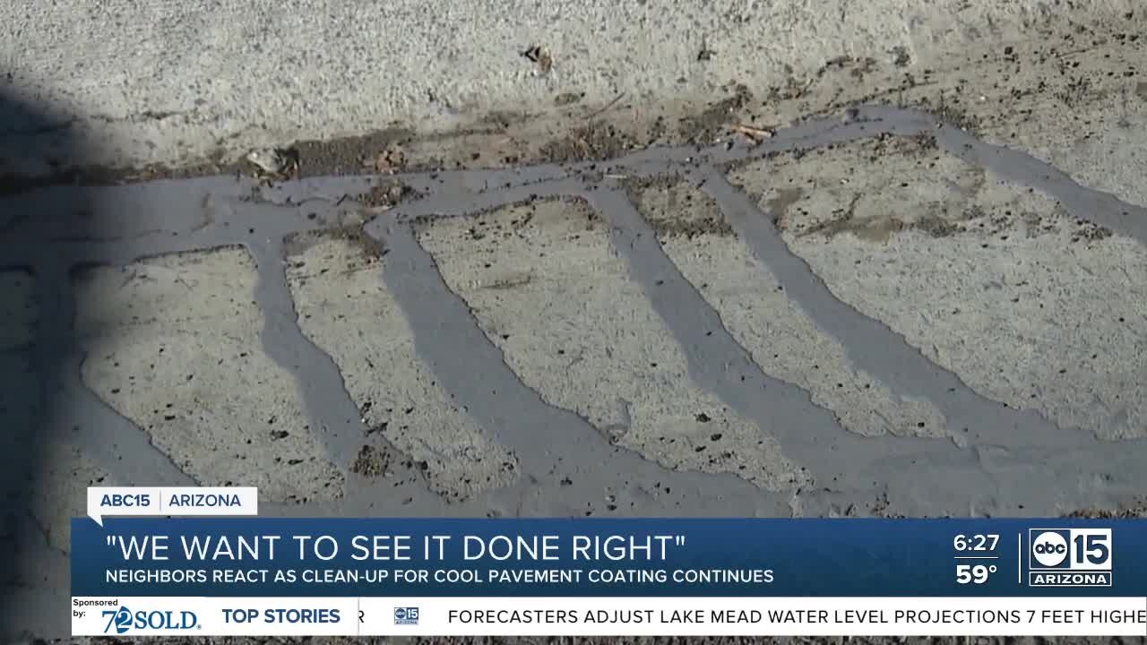 Clean-up continues after storm creates pavement nightmare for Phoenix neighborhood