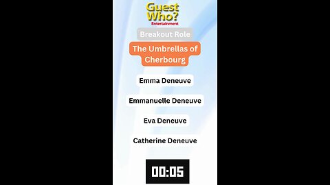 Guest This Actress #232 Like A Quick Quiz? | The Umbrellas of Cherbourg