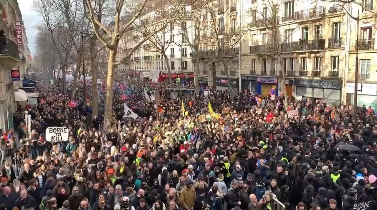 Thousands Protest Pension Reform In Paris