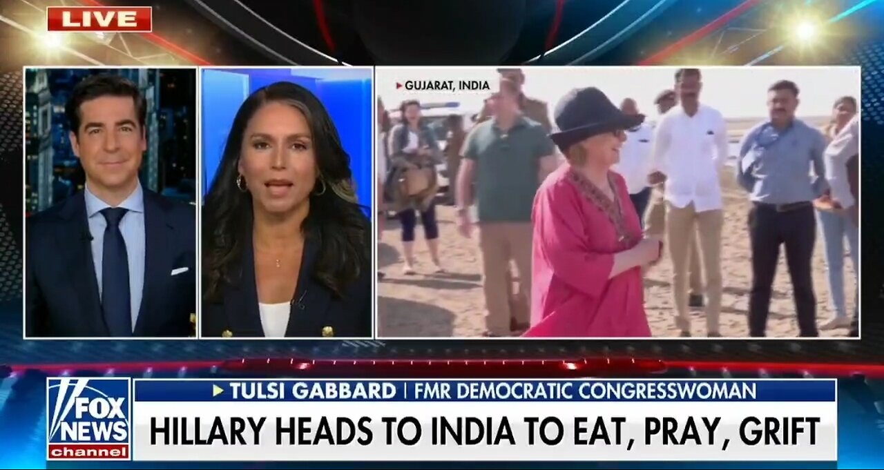 Hillary's India Trip Shows She's Envious Of Biden: Tulsi Gabbard
