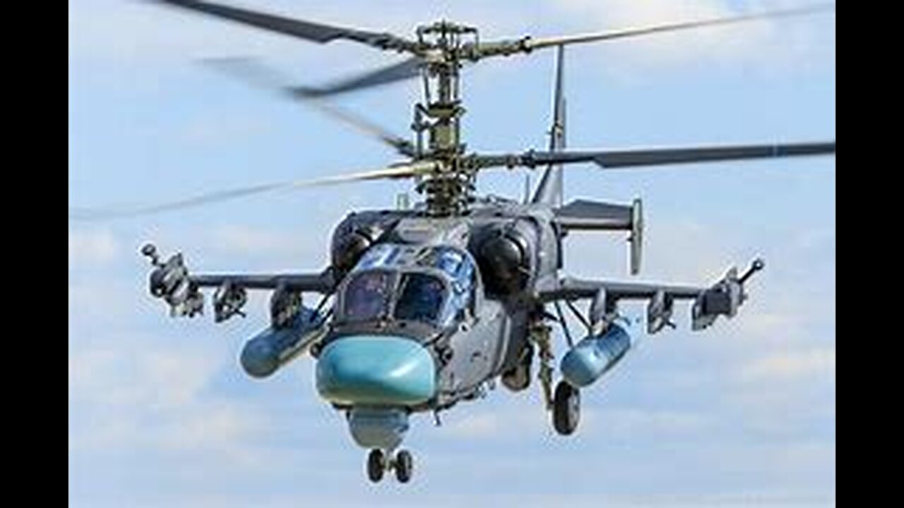 Russian K-52 Attack Helicopter in Action