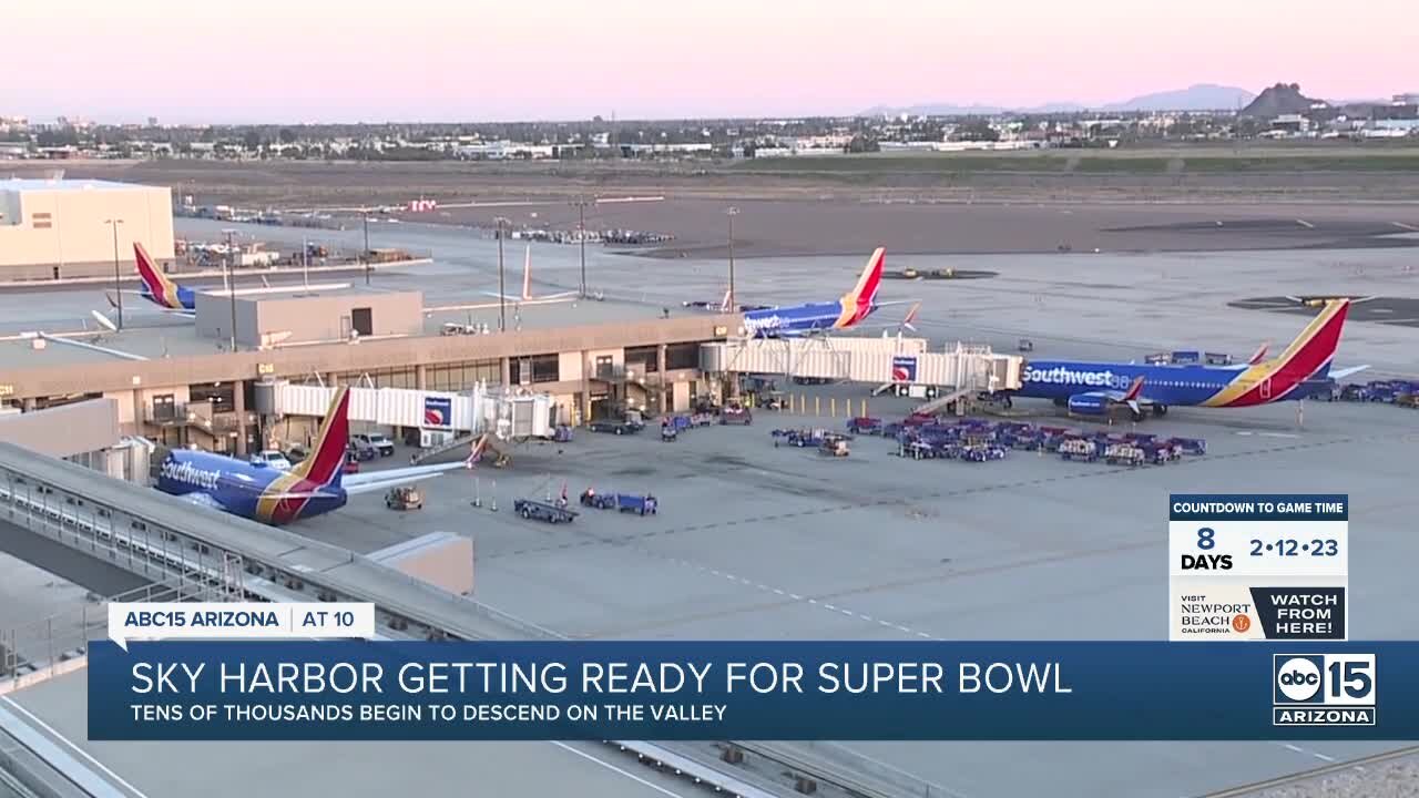 Sky Harbor preparing for an influx of travelers ahead of busy sports week