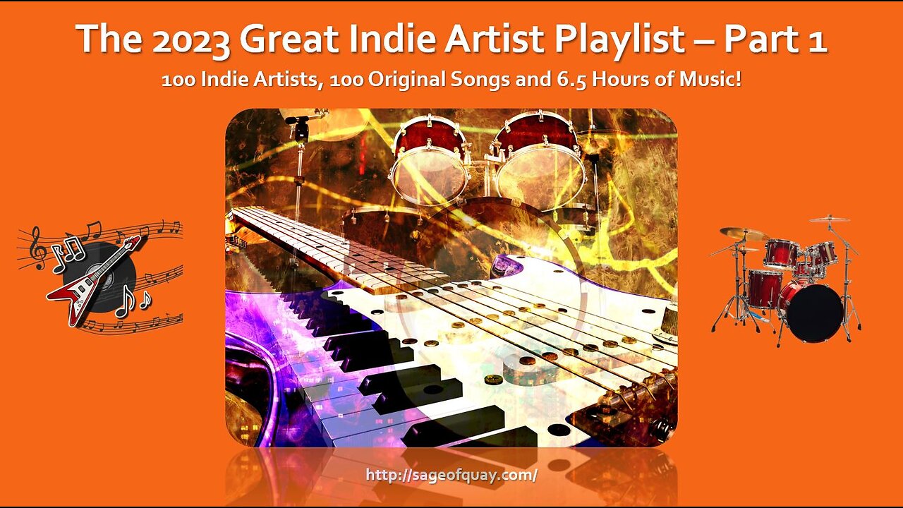 The 2023 Great Indie Artist Playlist - Part 1 - 100 Artists, 100 Songs, 6.5 Hours of Indie Music!