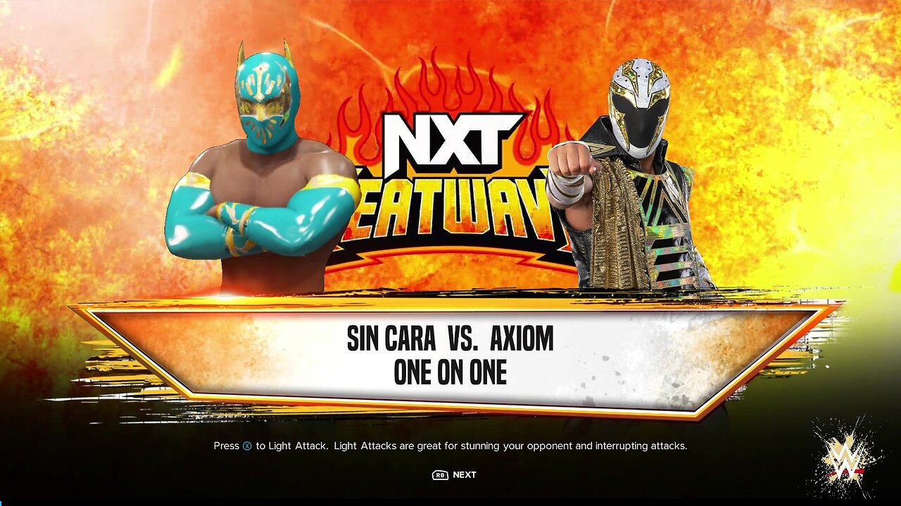 WWE 2k24 Sin Cara vs Axiom