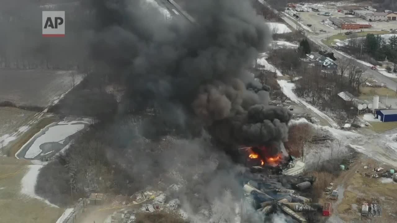 Fiery Ohio derailment raises railroad safety questions