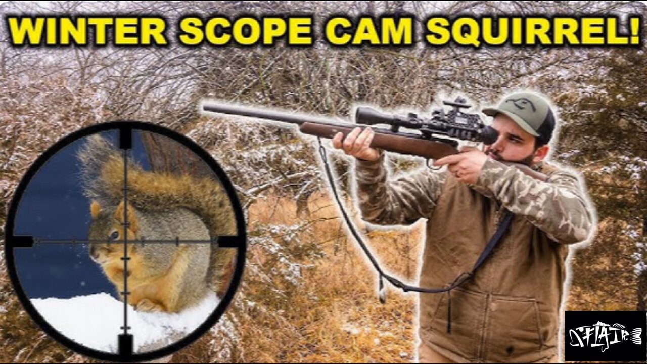 SCOPE CAM squirrel SPOT & STOCK in the snow!! Catch, clean, and cook.