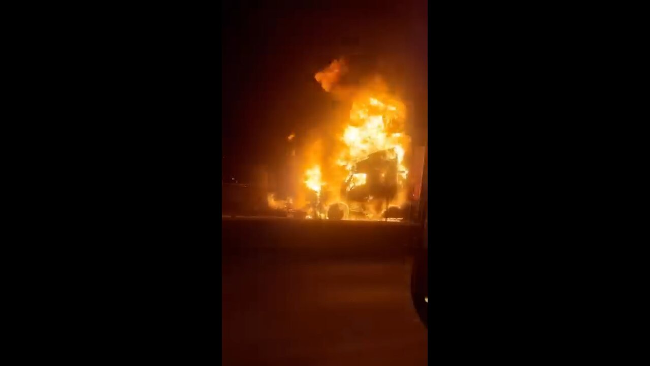 Truck Fire In Quebec