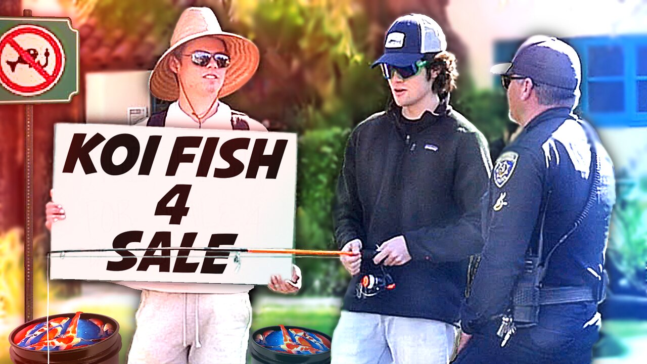 We Went Koi Fishing In Public Ponds Prank (COPS CALLED)