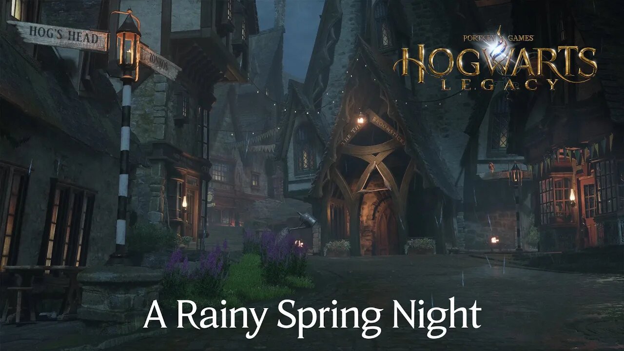 Hogwarts Legacy A Rainy Spring Night ASMR 4K