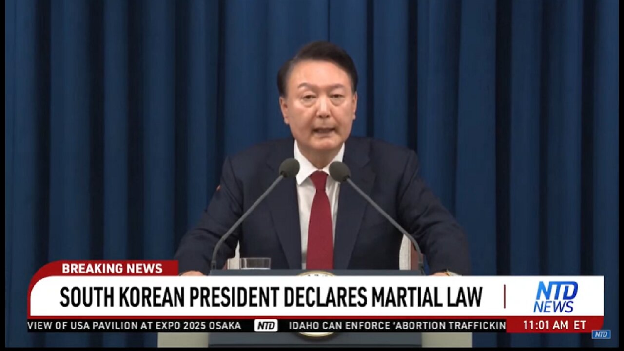 SOUTH KOREAN PRESIDENT DECLARES MARTIAL LAW