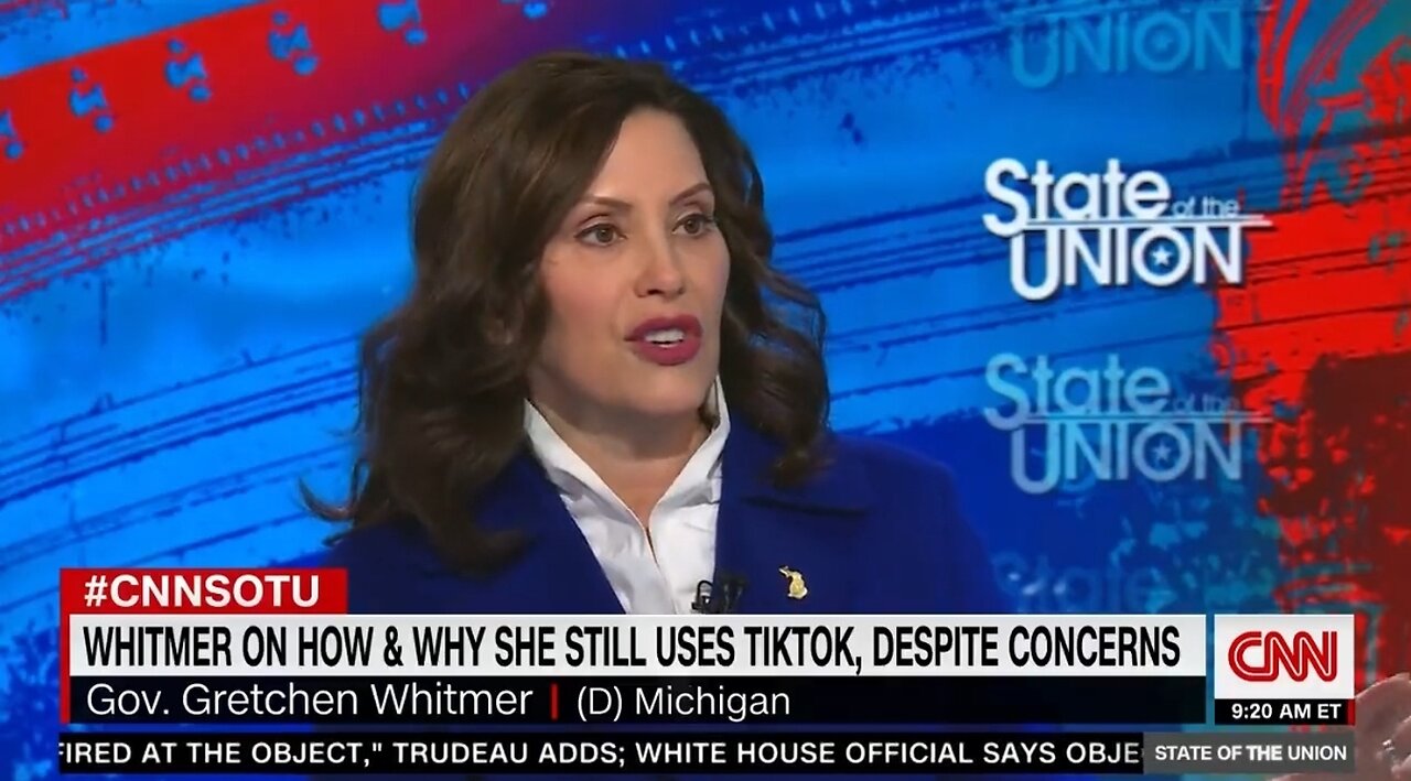 Dem Gov Whitmer Defends Her Use Of TikTok Even Though It's A National Security Concern