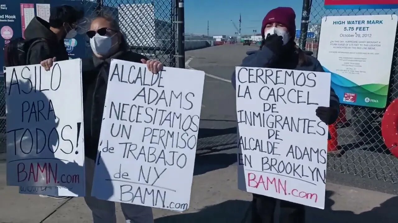 The Shutdown the @NYCMayor @NYCMayorsOffice @NYCImmigrants Detention 2/11/23 Brooklyn Cruise Center