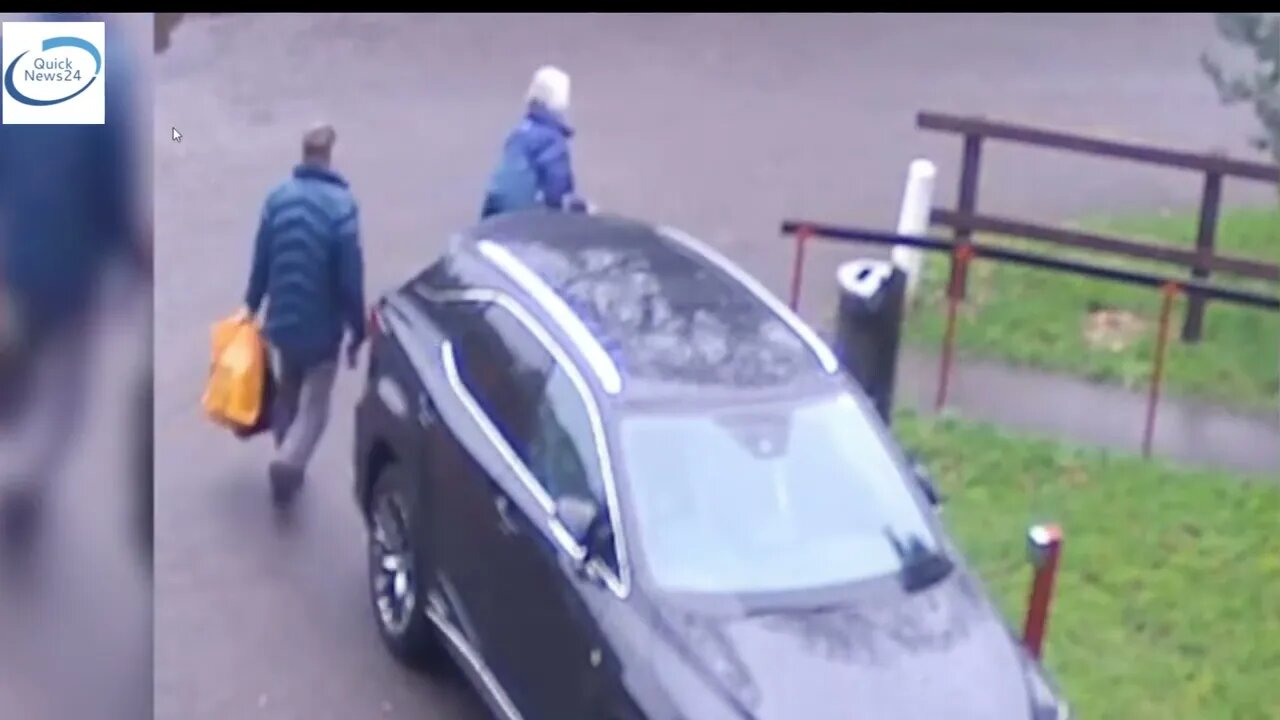 (MUST WATCH)Caught on CCTV pensioner keying neighbour`s £60,000 4x4