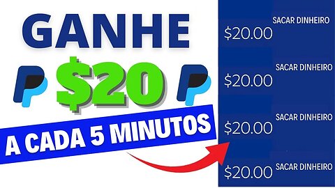 Ganhe $20 a Cada 5 Minutos em seu PayPal GRÁTIS (Ganhar Dinheiro no PayPal em 2023)