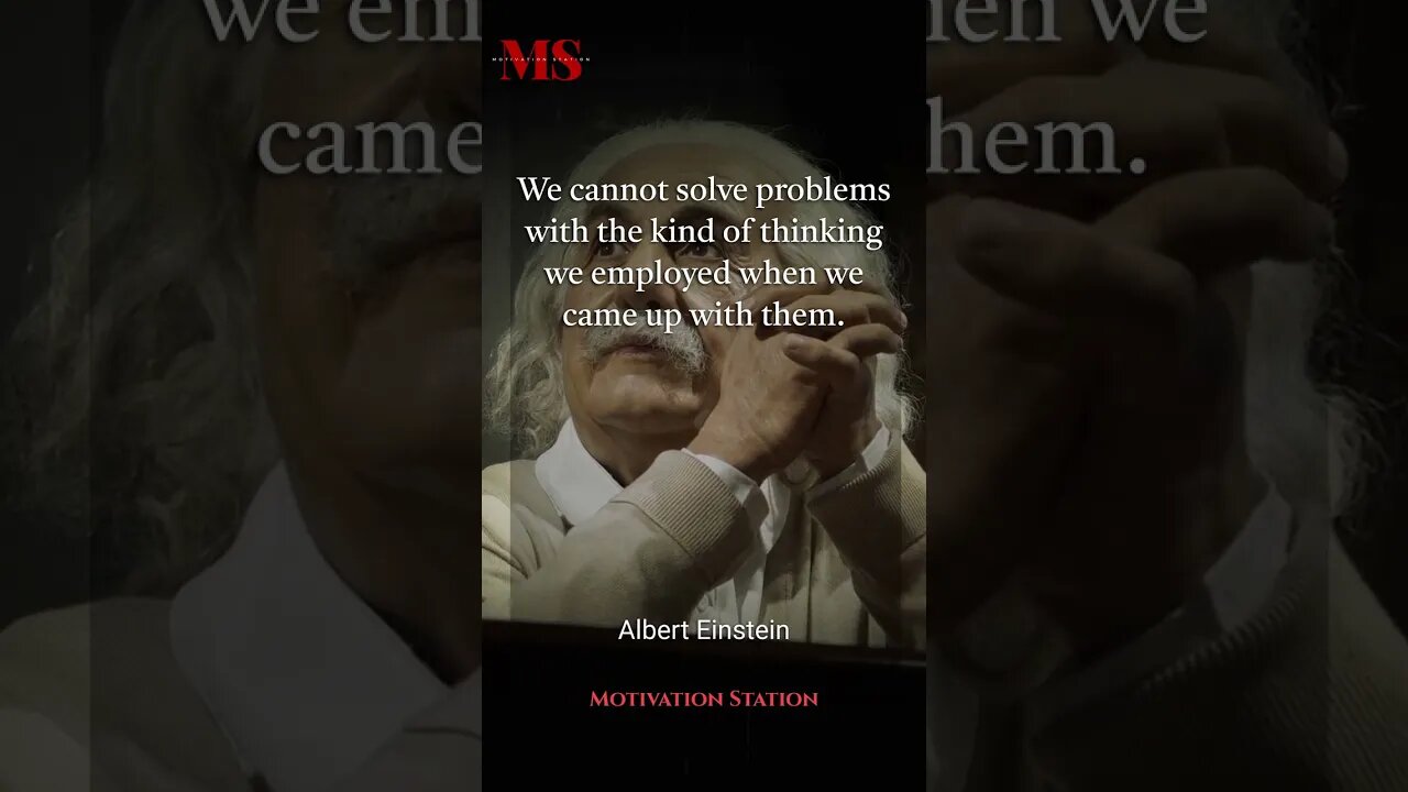 Albert Einstein's BEST Quote - Problem Solving #shorts #quote #alberteinstein #motivation #stoicism