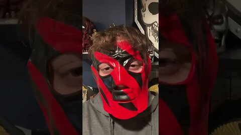 Wearing The WWE Shop Replica Kane Mask! #shorts