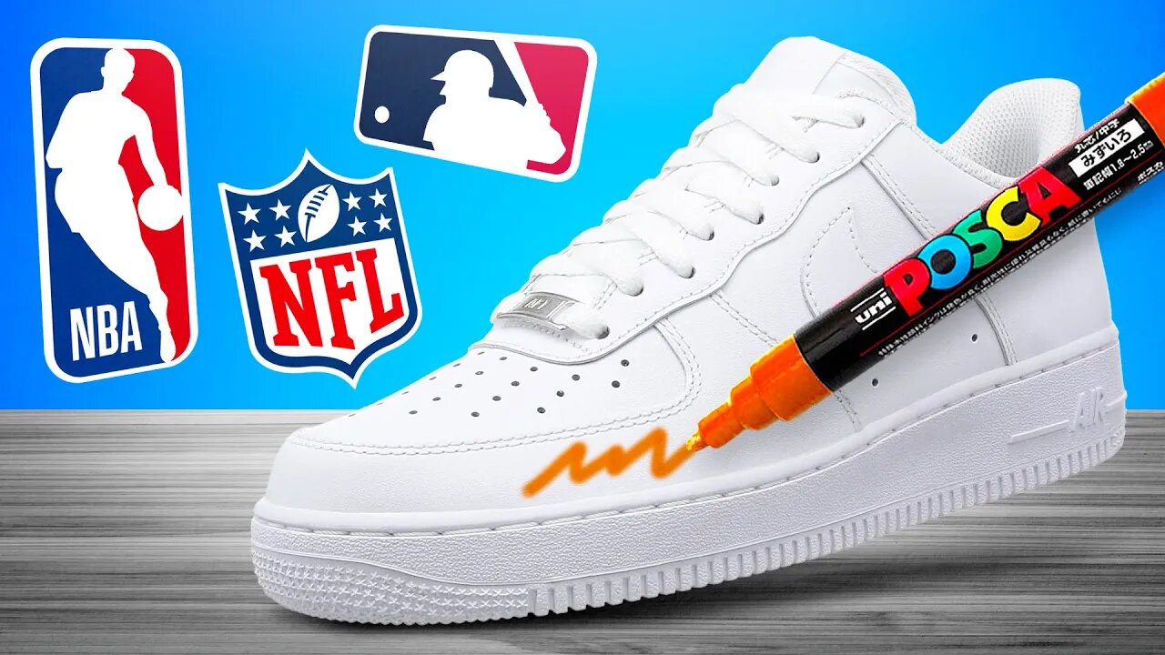 Customizing Shoes! 👟 🎨 (NFL vs NBA vs MLB EDITION)