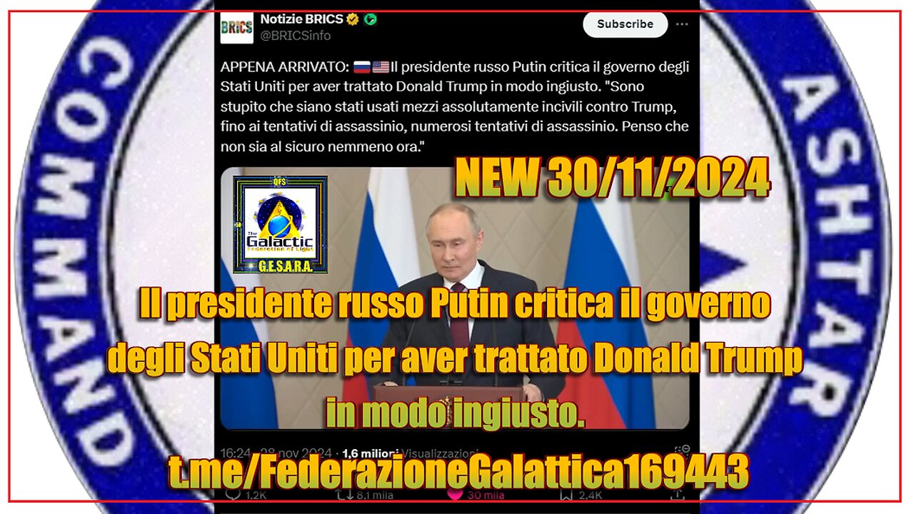 NEW 29/11/2024 QTSR ESTRATTO - PUTIN TRUMP - DA SIERRA - AV - Q -