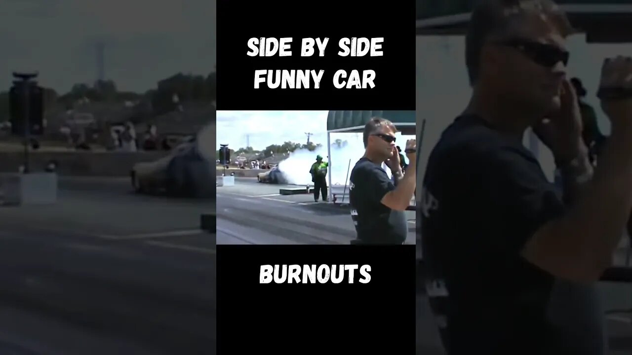 Epic Side by Side Nostalgia Funny Car Burnouts! #shorts