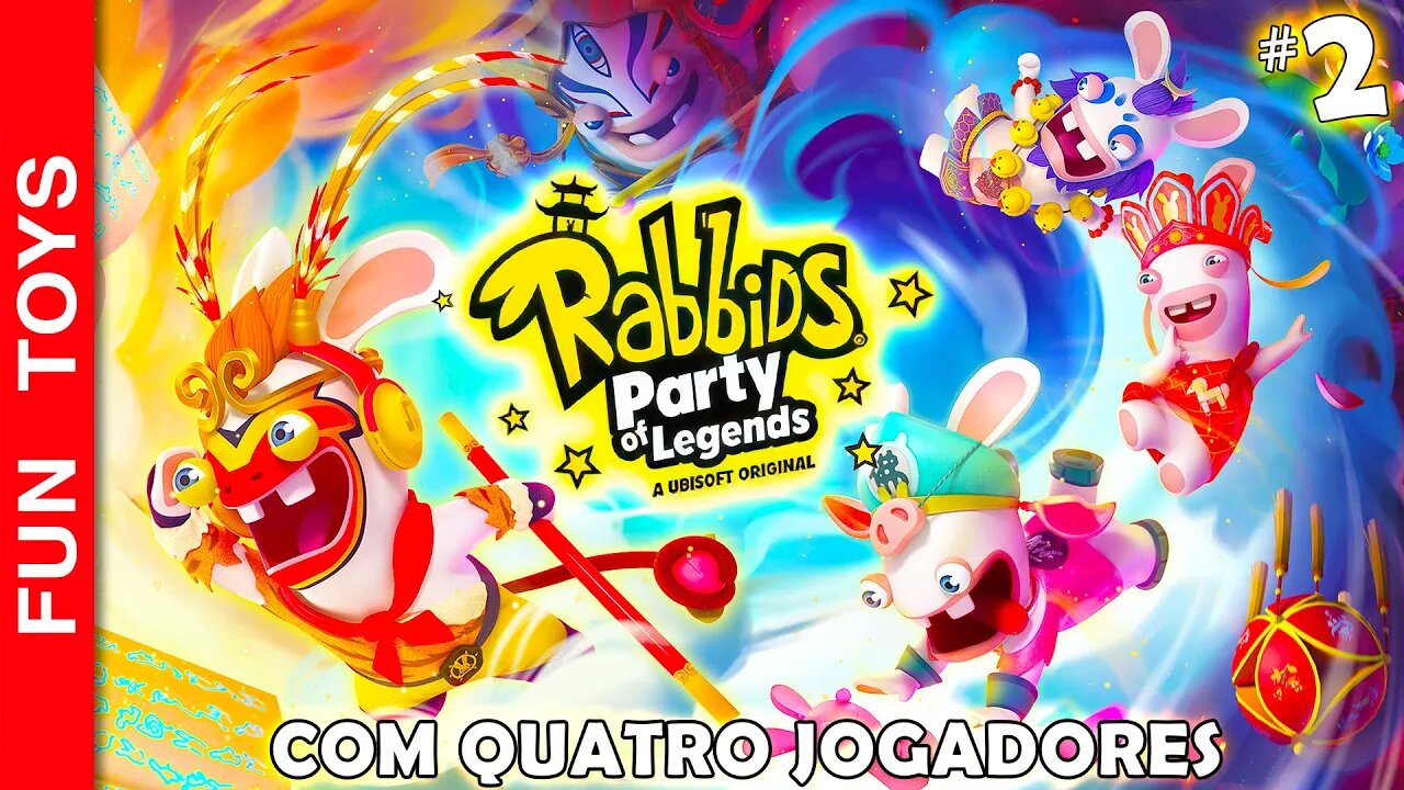 Rabbids: Party of Legend #2 - Batalha em FAMÍLIA com 4 jogadores é sempre mais engraçado!