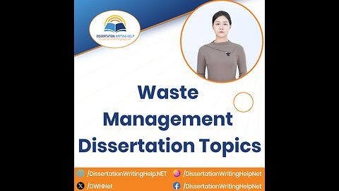 Waste Management Dissertation Topics | dissertationwritinghelp.net