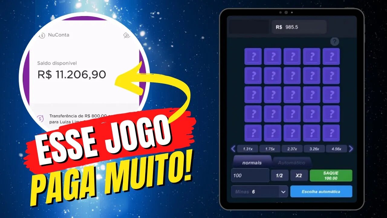 [SAQUE R$300 POR DIA] JOGO que GANHA DINHEIRO DE VERDADE e Já Pode Sacar NA HORA via PIX