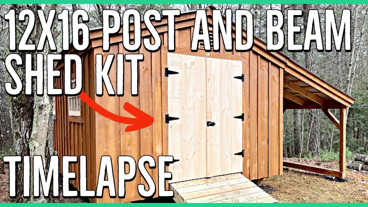 12x16 Post and Beam Shed Kit Build Timelapse